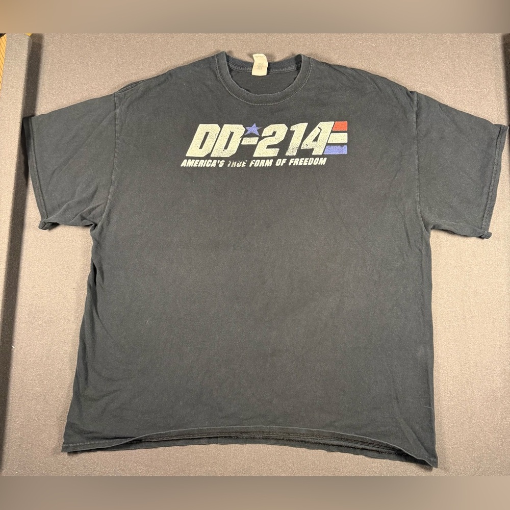 Gildan - DD-214 America's True Form Of Freedom Black Short Sleeve Shirt 2XL
